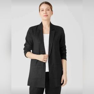 Eileen Fisher Linen Blazer Small Petite